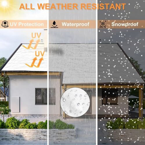 Telo CopriTelo Impermeabile 10/12/16/18 Mil Resistente UV Strappo Antistrappo Poly Tarp - Foto 61 di 63