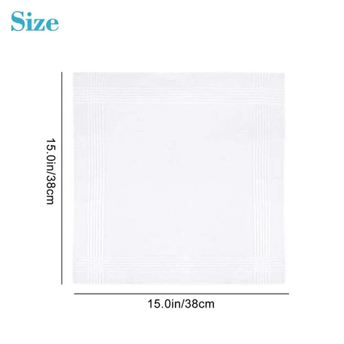 13x Handkerchiefs Cotton Classic Hankies Large Men Hankerchief Hanky Pocket Gift - Picture 12 of 16