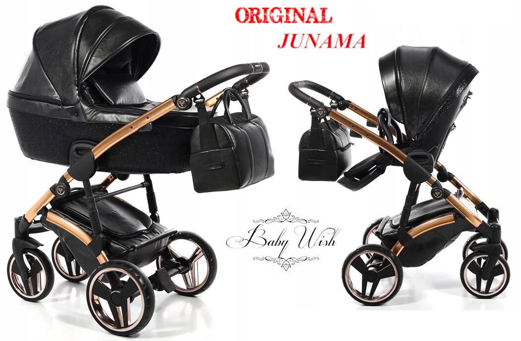 JUNAMA GLITTER V2 NEW BABY STROLLER PRAM 2in1 CARRYCOT + PUSHCHAIR