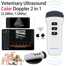 Wireless Color Doppler Ultrasound Machine 3.2MHZ and 7.5MHZ For Cat, Pig, Sheep