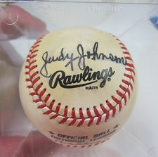JUDY JOHNSON NEGRO LEAGUE HALL OF FAMER   AUTOGRAPHED CHUB FEENEY BASEBALL