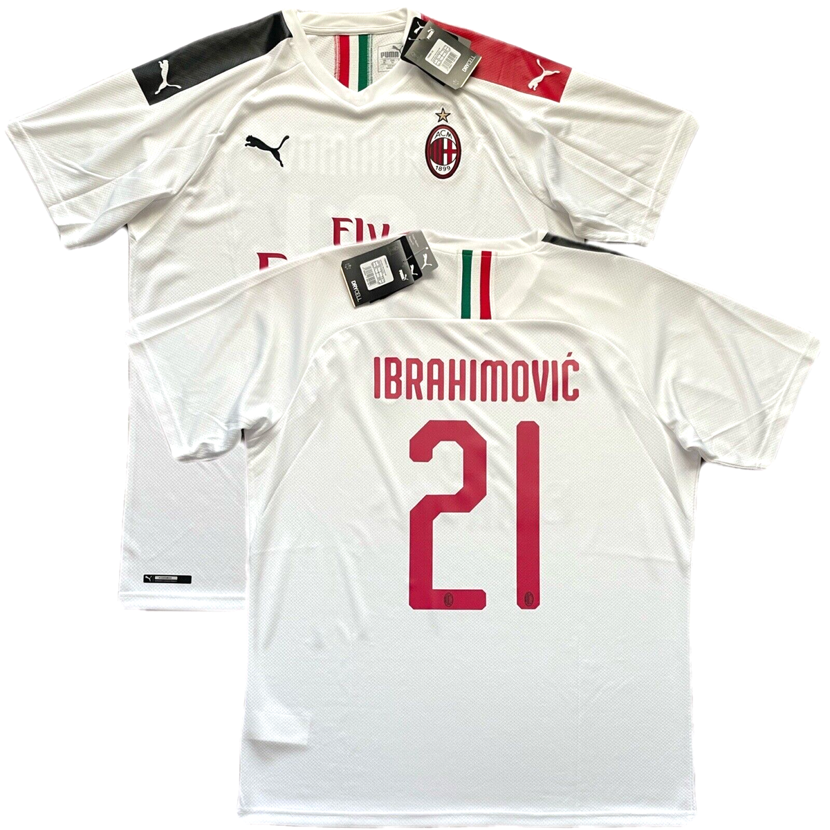 ACミラン IBRAHIMOVIĆ 21番 シャツ Mサイズ 2020/21 AC Milan Away