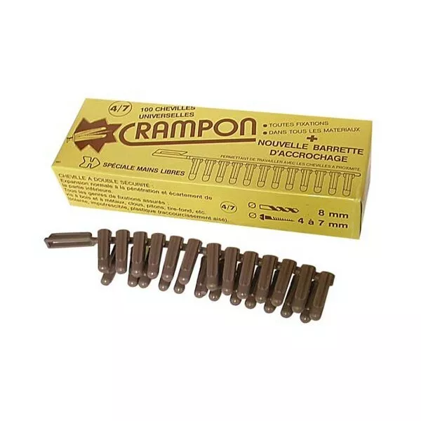 CRAMPON - Cheville - lot de 100 - 4/7 mm