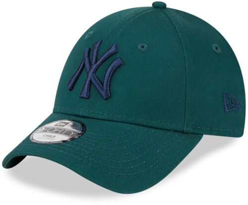 New York Yankees Kids New Era 9Forty League Essential ciemnozielona czapka z daszkiem - Zdjęcie 1 z 5