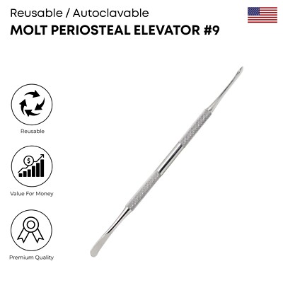 Molt Periosteal Elevator #9 Stainless Steel Premium Dental Instruments