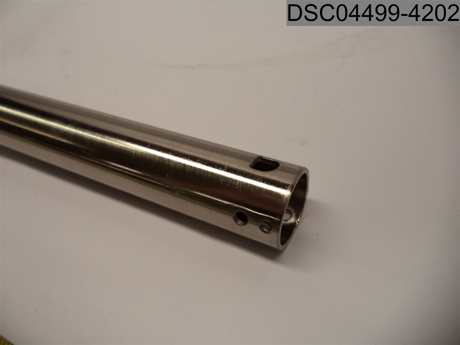 Home Depot Downrod Extension, Brushed Nickel, L 24" X 3/4" dia, Model# 803197