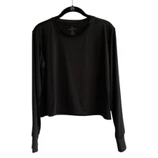 RealEssentials Large Cropped Long Sleeve Active Top 