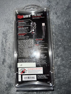 Gigaware USB Mic/headset Adapter Telephone Headset for sale online