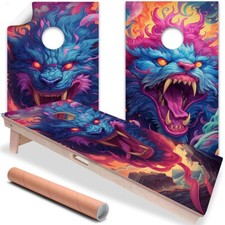 Cornhole Decal for Boards Covers Sticker Cornhole Vinyl Wraps Mythical Anime