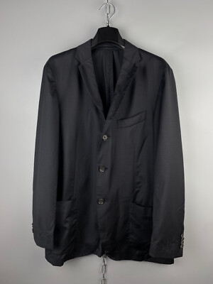 Corneliani CC Smart Suit Virgin Wool Button Blazer Jacket Size 52R / L