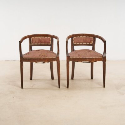 Pozzetto Vintage Poltroncine A Pozzetto Antiche COPPIA DI