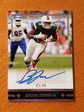 2021 Leaf Ultimate Draft '91 Auto #BJ1 Brevin Jordan Miami Texans TE #'d 83/99