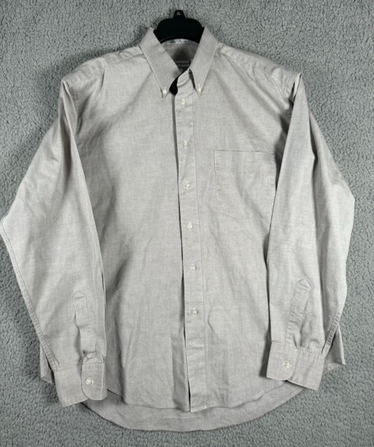 Camicia da uomo grigia Yves Saint Laurent taglia 16 5 34 35 casual abbottonata