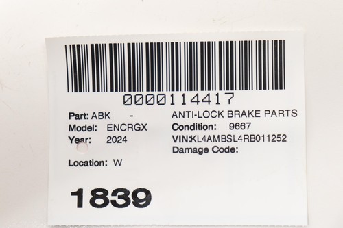 2024 - 2025 BUICK ENCORE GX ABS ANTI LOCK BRAKE PUMP CONTROL MODULE OEM 60007956 - Picture 14 of 14