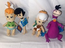 Lot Of 4 The Flintstones Collectible 9 Inch Stuffed Plush Toy