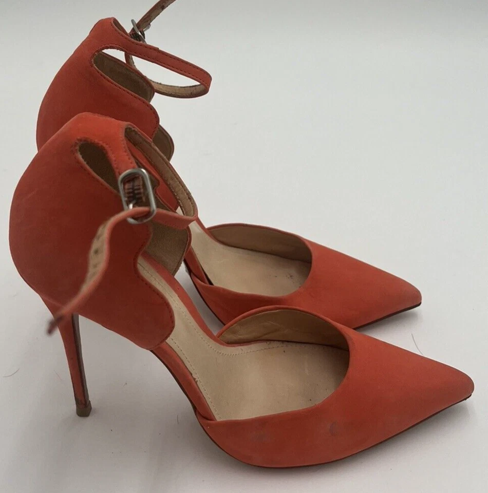 Schutz Women's Size 7 3'' Orange Stiletto Heels (READ) - Image 3 of 4