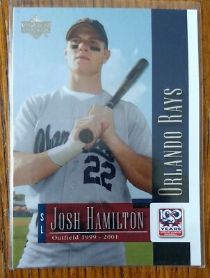 JOSH HAMILTON, 2001 UPPER DECK #19, 100 YEARS MINOR LEAGUES, ORLANDO RAYS