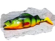 25cm Custom Fluro Redfin Murray Cod Soft Plastic Fishing Lure