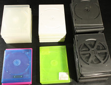 Empty DVD Cases Video Game Clear Black White Replacement LOT OF 41