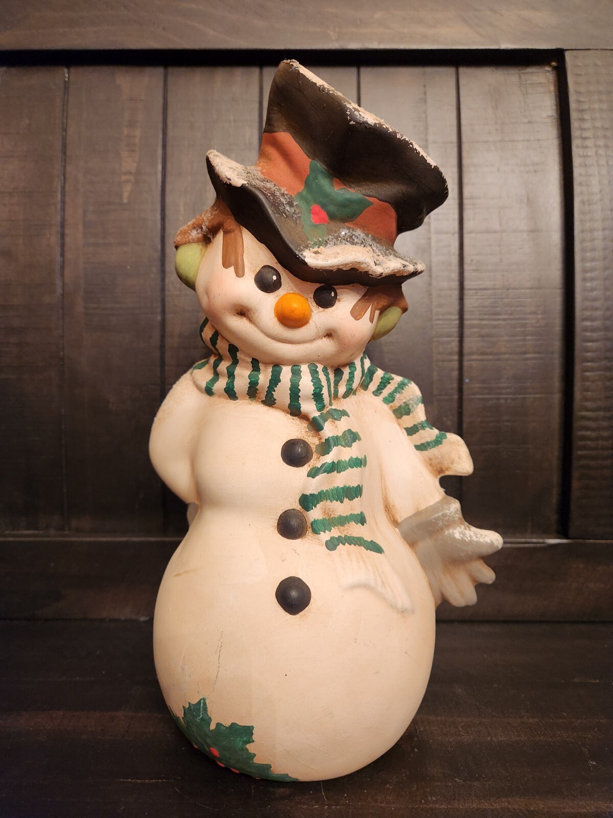 Snowman Frosty Vintage Ceramic Mold 11” Byron Molds