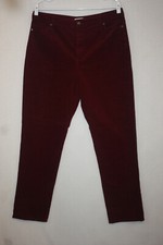 Coldwater Creek Sz 12 (34x31) Wine Red Straight Leg Corduroy Pants Jeans