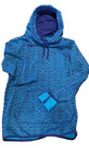Nike girls therma-fit hoodie blue with teal ovals polyester xs pouch pocket GUC — photo 1
