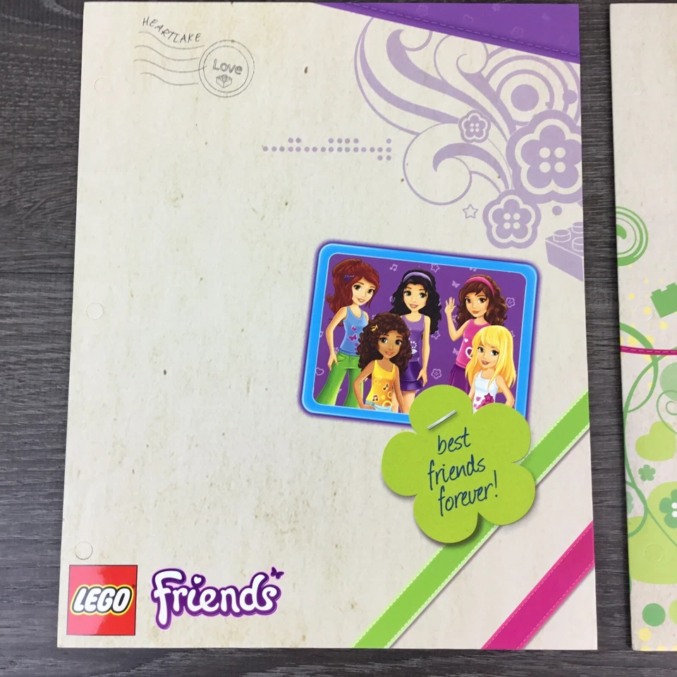 Lego Friends 2 Bolsillos Portafolio Carpeta 12" x 9" Lote De 3 Nuevo Foto 2 de 4
