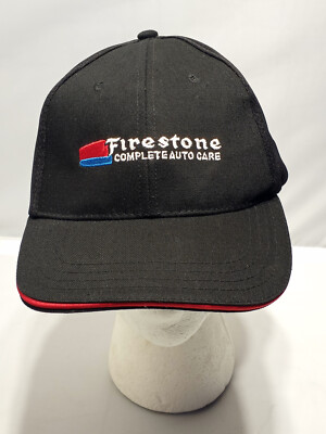 Firestone Complete Auto Care Black Cotton Baseball Cap Hat Adjustable Size