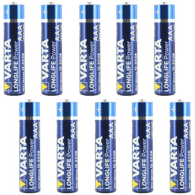 10-PACK Varta AAA Batteries- Remotes, Digital Cameras, Toys, Walkies and More