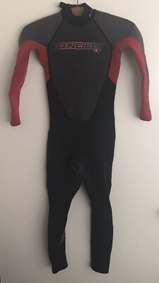 O'Neill Childs Full Wetsuit Kids Youth Size 8 Reactor 3/2 Red And Black