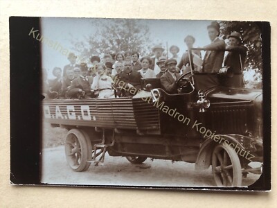 orig. Foto 1914 Billerbeck Coesfeld Münster Automobil D.A.G.O. Lkw 