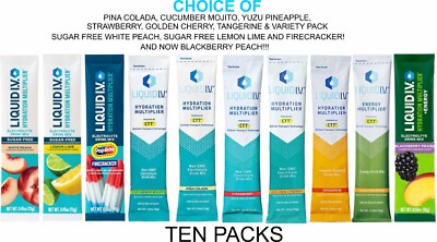 Liquid IV Hydration Multiplier Electrolyte Drink Mix Various Flavors NEW FLAVORS