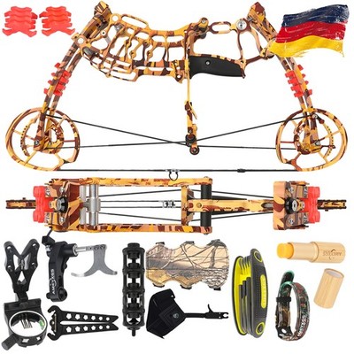 30-60lbs Dual-use Compoundbogen Pfeil Set Stahlkugel Bogenschießen Ziel RHLH