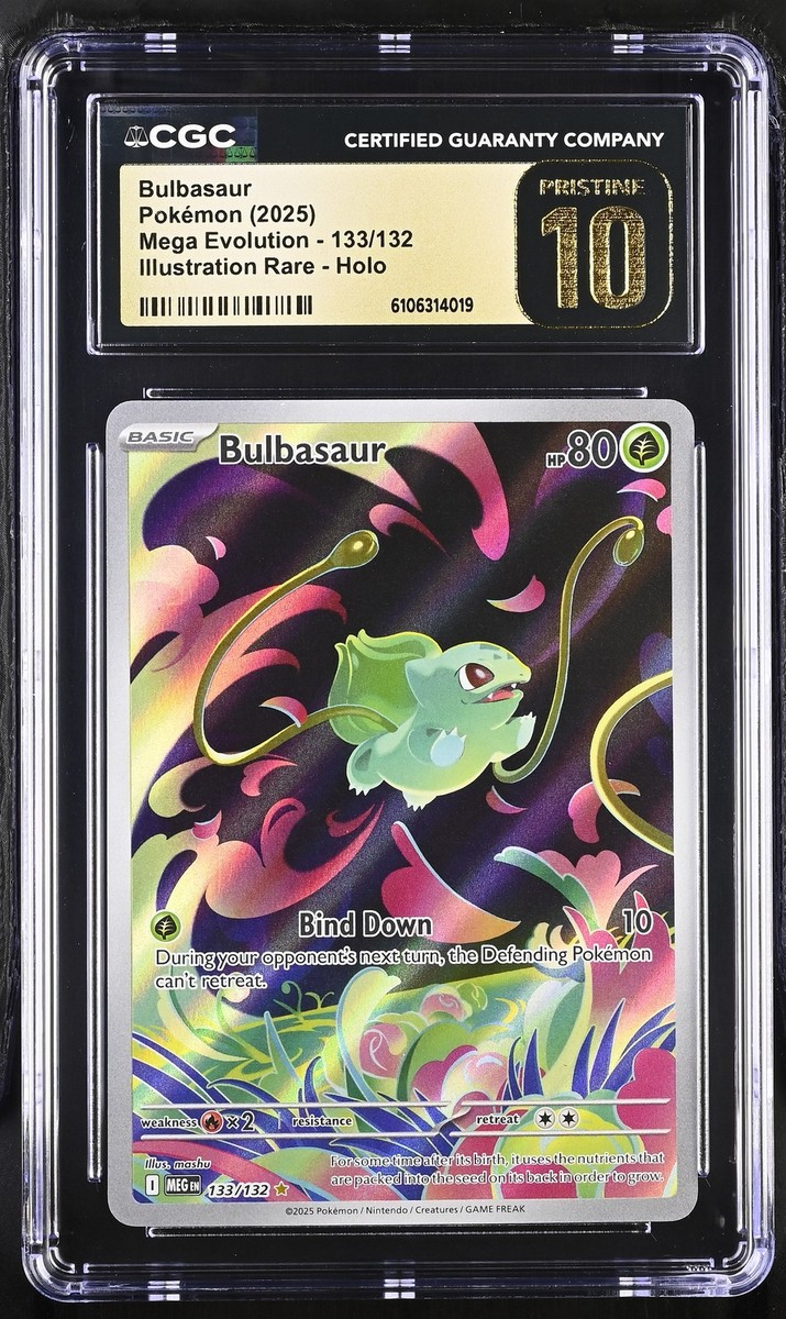 【PSA10】Bulbasaur/フシギダネ ☆(AR) 133/132 CGC 10 PRISTINE Bulbasaur 133/132 Mega Evolution Illustration Rare