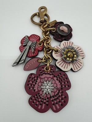Coach Tea Rose Star Cluster Bag Charm, Style 78755, New Without