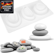 Silikonform Steine 3 Formen Gießformen Seifen Beton Zement Gips Harz Wachs Baste