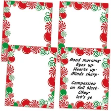 100 Sheets Christmas Stationery Paper 8.5" X 11" Christmas Candy Letterhead P...