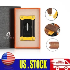 Yellow Cigar Cutter Pocket Gadgets V-Cut Cigar Knife Scissors Accessories Smoke