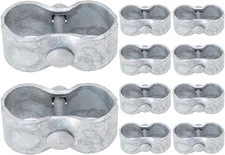 VIVIDA 1-5/8" Dog Kennel Panel Clamps 10 ‎1-5/8" (10 PCS), Silver 