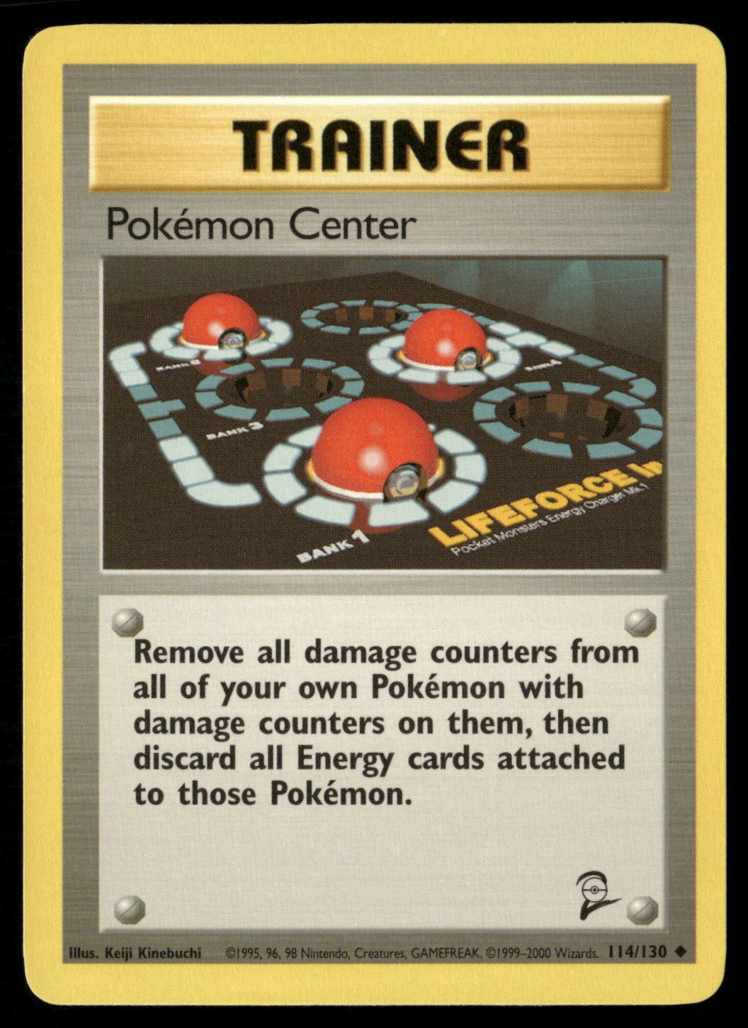 Pokemon Center 114/130 Uncommon Base Set 2 Pokemon Lightly Played