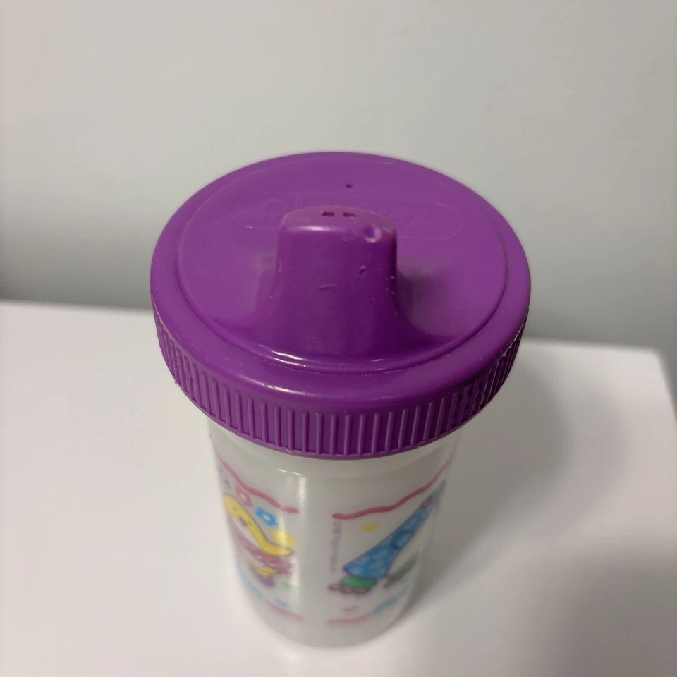 Taza Playtex vintage años 90 con tapa taza para sorber con válvula púrpura Foto 4 de 4