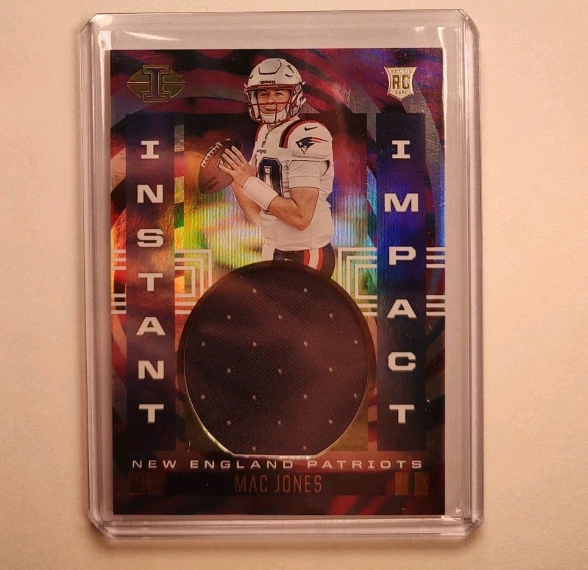 Mac Jones Panini Illusions Instant Impact Relics #IIMJ Blue