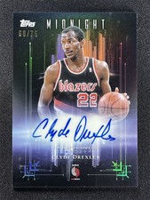 2025-26 Topps Midnight Clyde Drexler #DM-CD Dark Marks Auto Trail Blazers /75