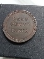 1831 Isle Of Man Half Penny Bank Token In Superb Condition Free Postage
