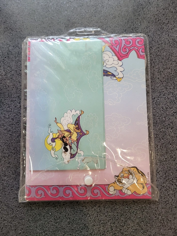 老式迪士尼美女与野兽阿拉丁文具页信封二手状况完好  — 第 2/4 张图片