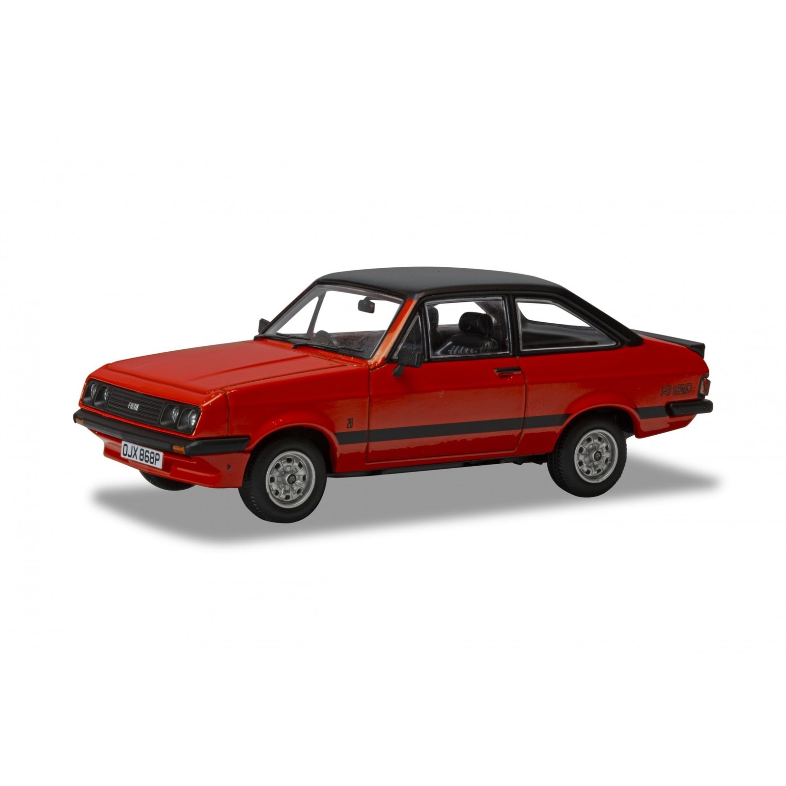 Corgi Vanguards 1:43 Ford Escort Mk2 RS2000, Carnival Red Model Car VA14910
