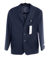 Calvin Klein Boys Navy Blazer Jacket Size 8 Youth Formal Blazer 3-Button