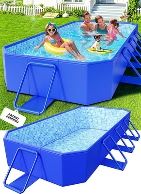 Kingsom Rectangular Frame Pool,Faltbarer Schwimmbecken, Aufstellpool Rechteckig