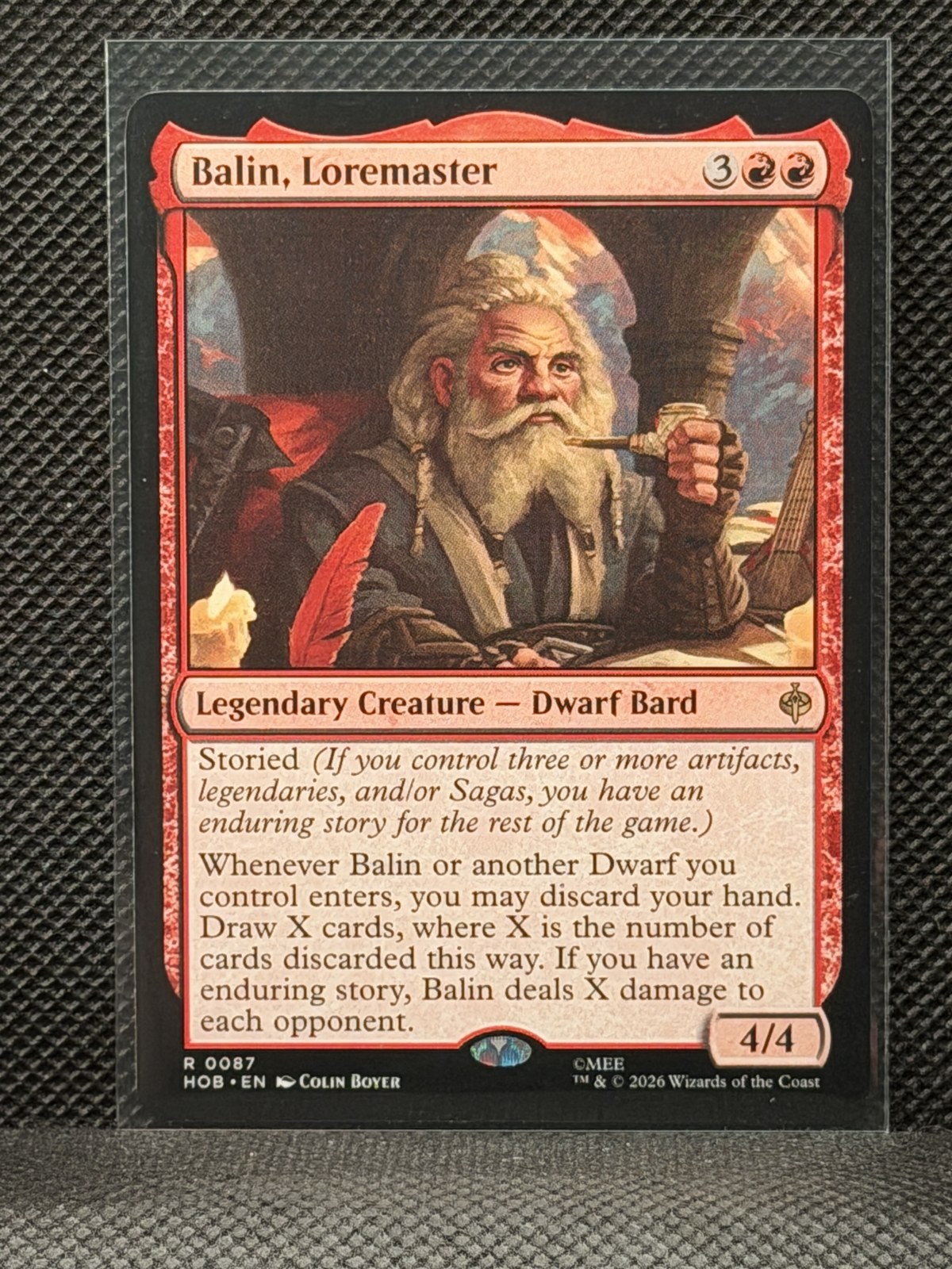 2026 Magic The Gathering The Hobbit - Balin, Loremaster #87 Rare