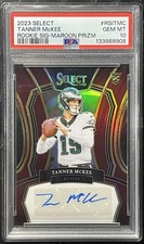 2023 Select Tanner McKee Rookie Signatures Maroon Prizm /75 #RSI-TMC PSA 10